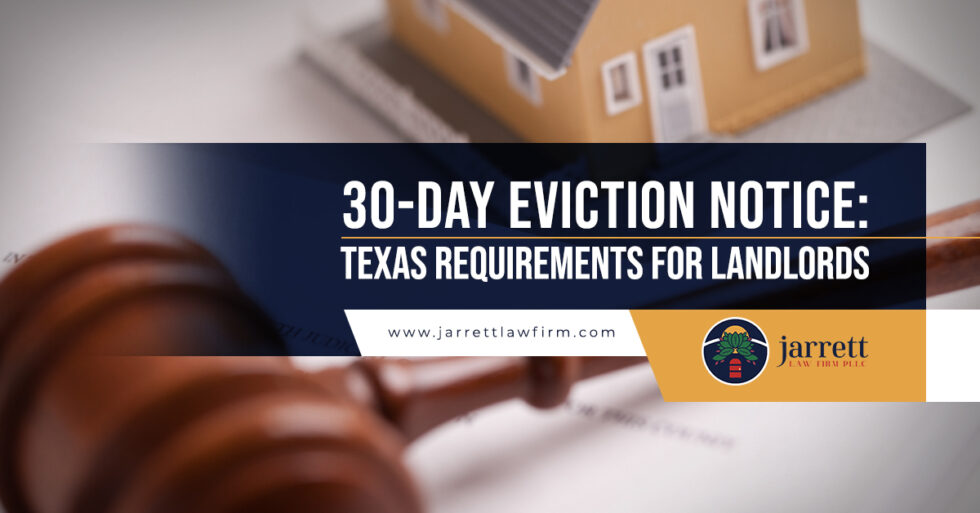 30Day Eviction Notice Texas Requirements for Landlords Facing Foreclosure Houston, Texas