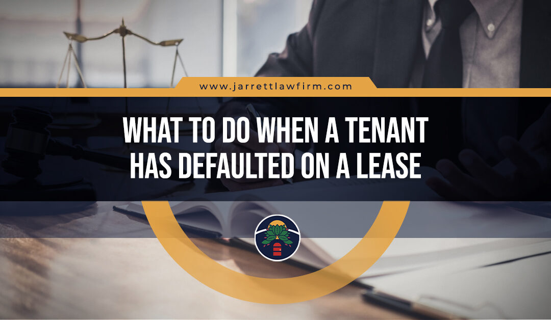 defaulted on a lease